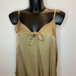 Canotta beige con fiocco
