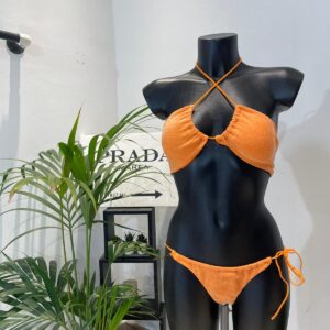 Bikini arancio lurex